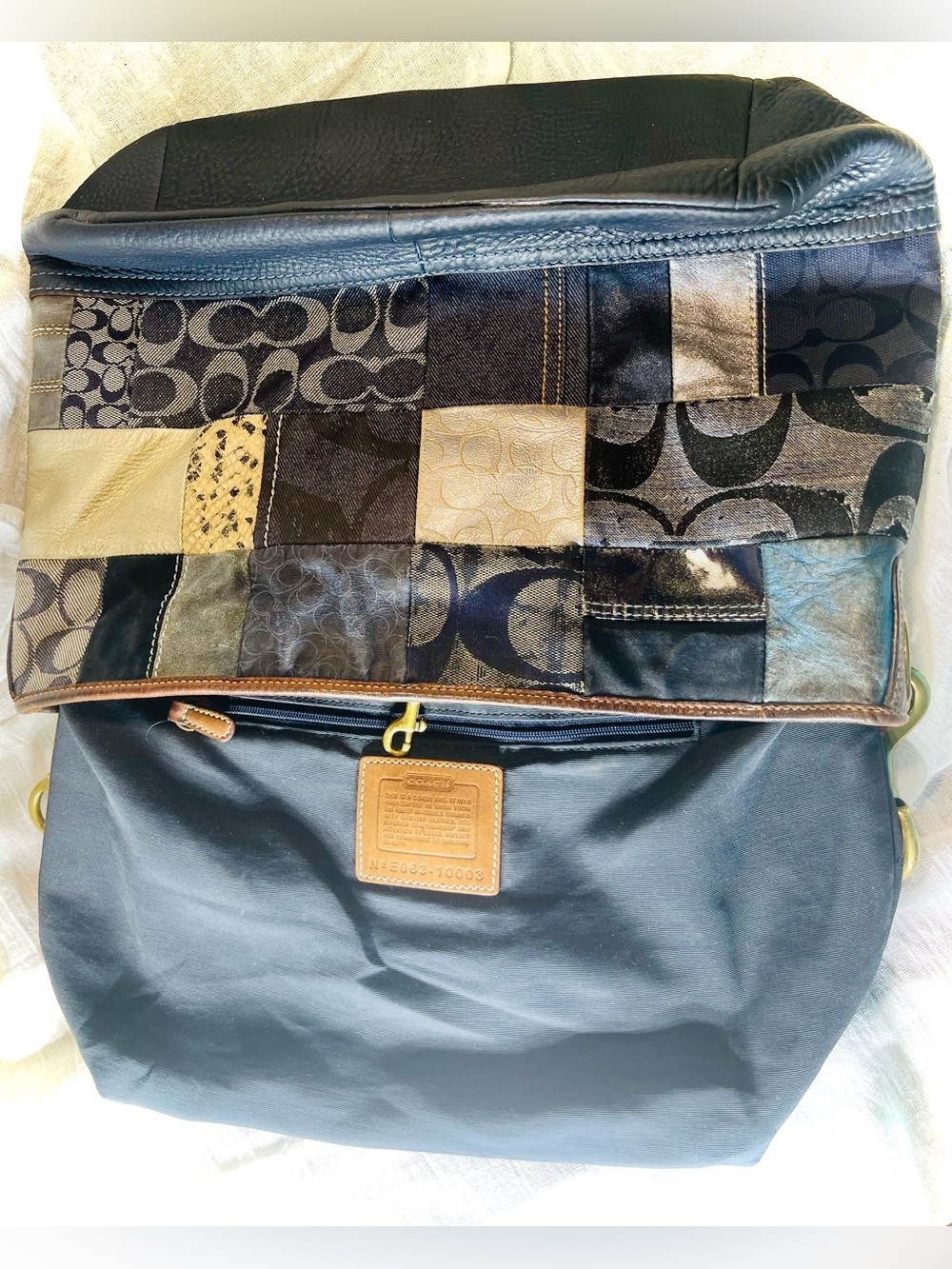 VTG Y2K Coach Denim Patchwork Ergo Hobo Bag & Matchin… - Gem